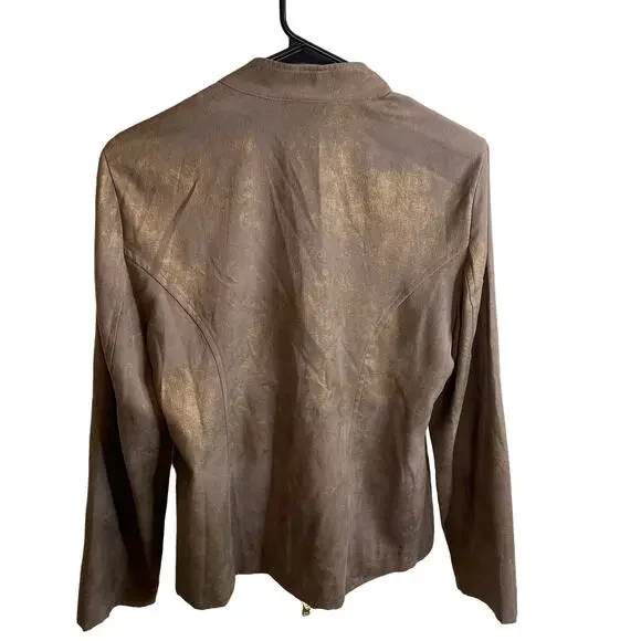 Chico's brown/gold accent jacket - Picture 3 of 7